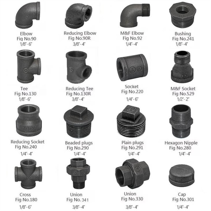 Hot Dipped Galvanized Iron Pipe Fittings With FM And UL ASTM A 197 ELBOW FIG90